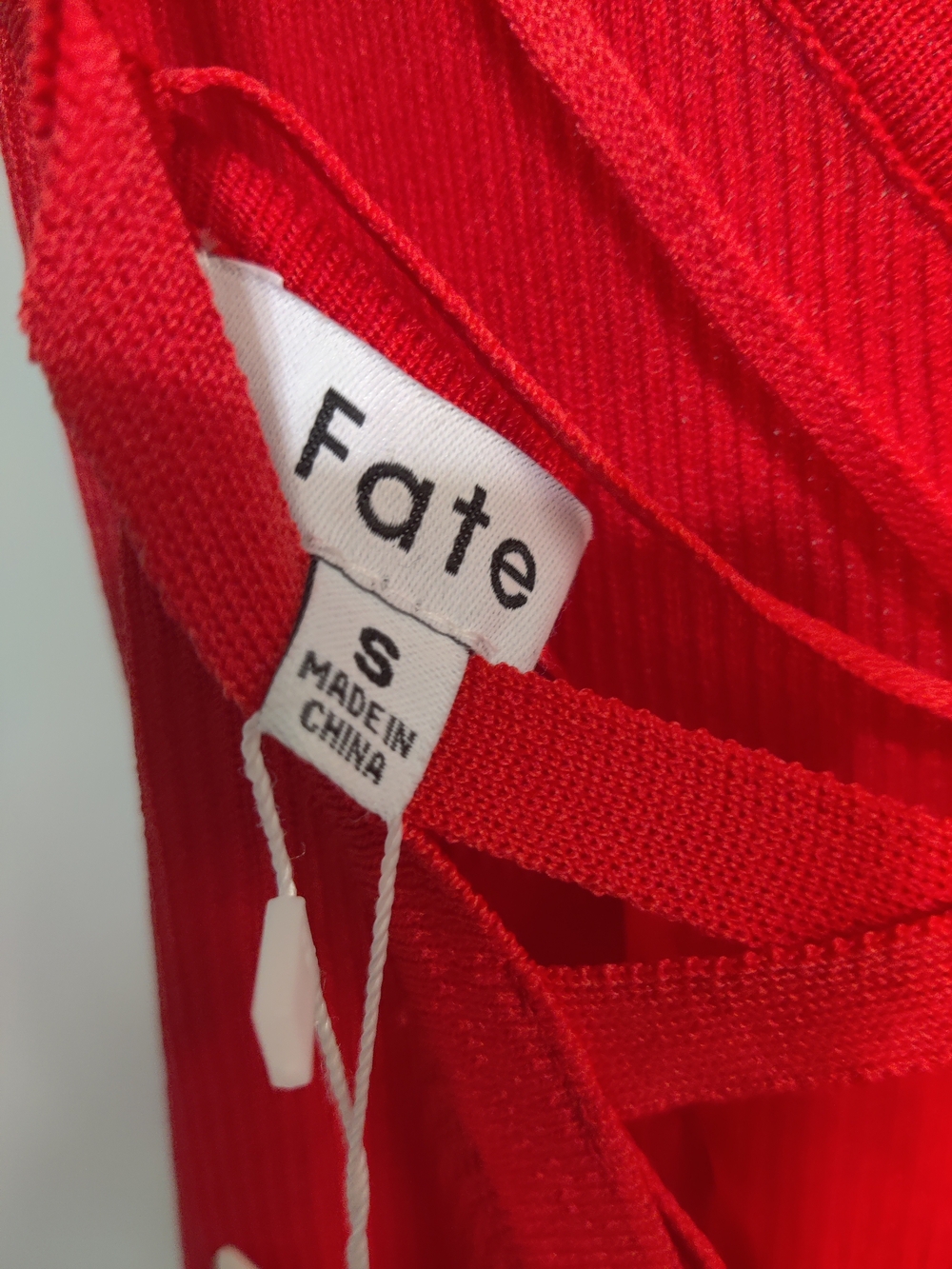 Fate Orange V-Neck Knit Mini Slip Dress - Picture 3 of 5